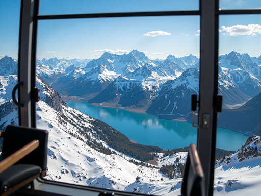Mountain landscape in New Zealand with snow-capped peaks and green valleys, showing dramatic natural scenery and outdoor adventure opportunities
