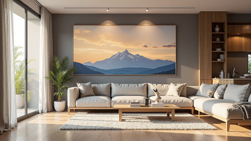 Aerial view of mountain landscape with blue sky and clouds, showcasing vast natural beauty and open spaces for travel inspiration